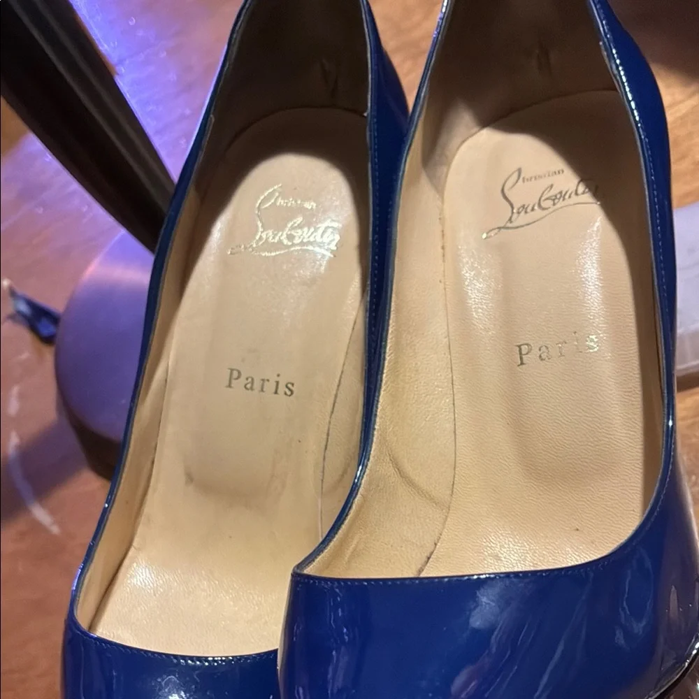 Elegant Blue and Red bottoms Women's Heels - Picture 2 of 4